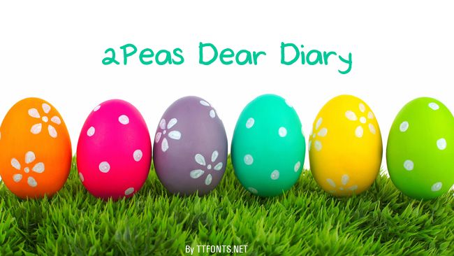 2Peas Dear Diary example